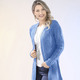 Basics - Strickjacke in Strukturmix, in Größe 036 bis 052, in Farbe AZURBLAU – Farbe AZURBLAU – Ansicht 1