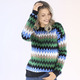 Langarm - Pullover in Jacquard-Dessin, in Größe L(44/46) bis XS(32/34), in Farbe MARINE-MULTICOLOR – Farbe MARINE-MULTICOLOR – Ansicht 1