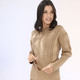 Basics - Pullover mit diagonalem Rippensaum, in Größe L(44/46) bis XS(32/34), in Farbe CAMEL – Farbe CAMEL – Ansicht 1