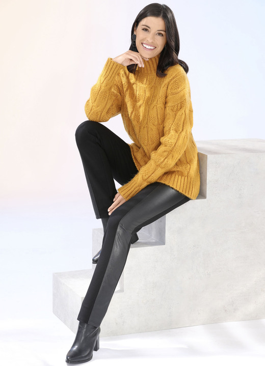 Basics - Pullover in sehr flauschiger Qualität, in Größe 034 bis 050, in Farbe SAFRAN Ansicht 3