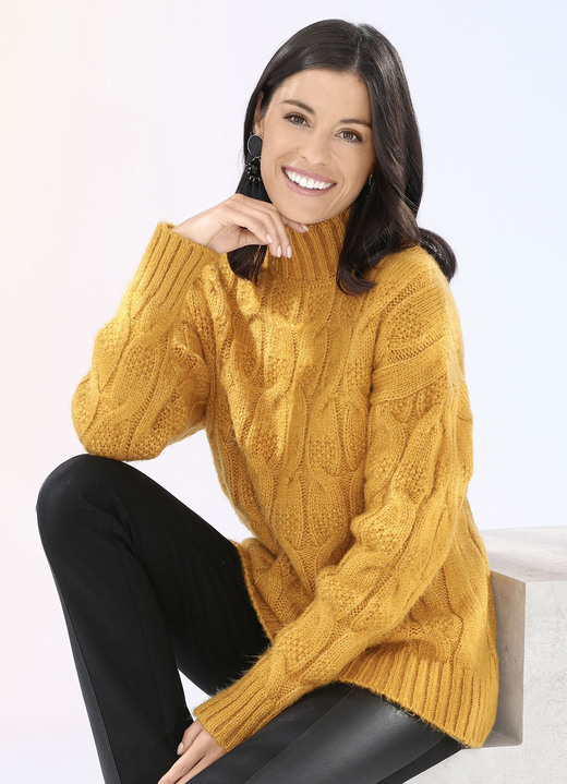 Basics - Pullover in sehr flauschiger Qualität, in Größe 034 bis 050, in Farbe SAFRAN Ansicht 2