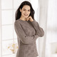 Basics - Pullover in Strickmix, in Größe 036 bis 052, in Farbe NACHTBLAU – Farbe TAUPE – Ansicht 2