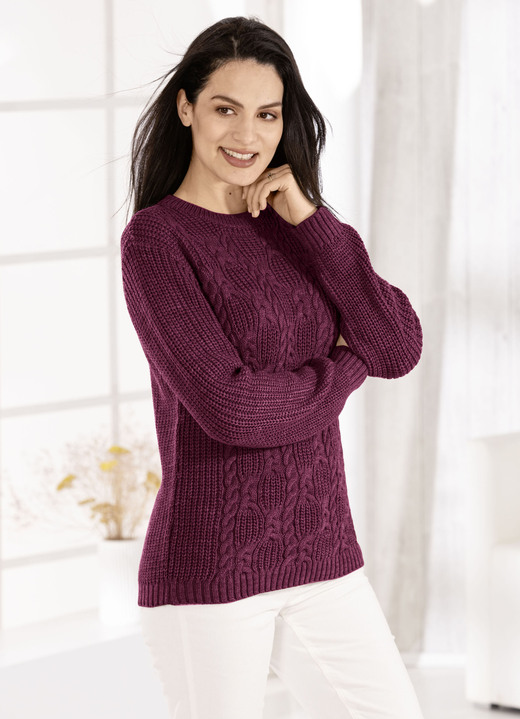 Basics - Pullover in Strickmix Ansicht 6 Basics - Pullover in Strickmix, in Größe 036 bis 052, in Farbe TAUPE Ansicht 6