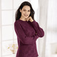 Basics - Pullover in Strickmix – Farbe WEINROT – Ansicht 2 Basics - Pullover in Strickmix, in Größe 036 bis 052, in Farbe TAUPE – Farbe WEINROT – Ansicht 2