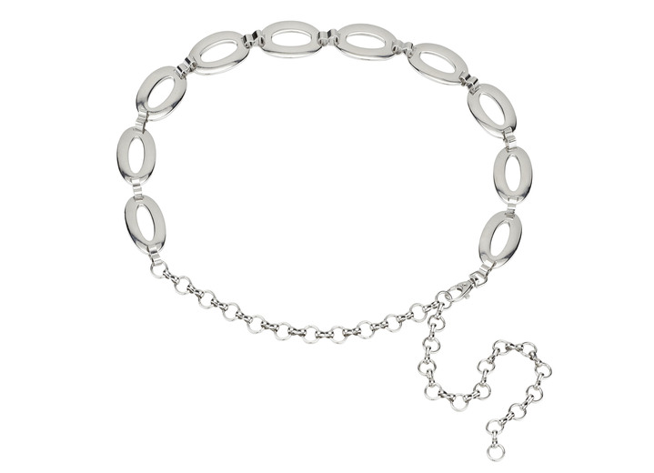 Gürtel - Modischer Damen-Kettengürtel, mit Karabinerverschluss, in Farbe SILBER Ansicht 1