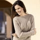 Basics - Pullover in sehr kuschliger Flauschqualität, in Größe L(44/46) bis XS(32/34), in Farbe BEIGE MELIERT