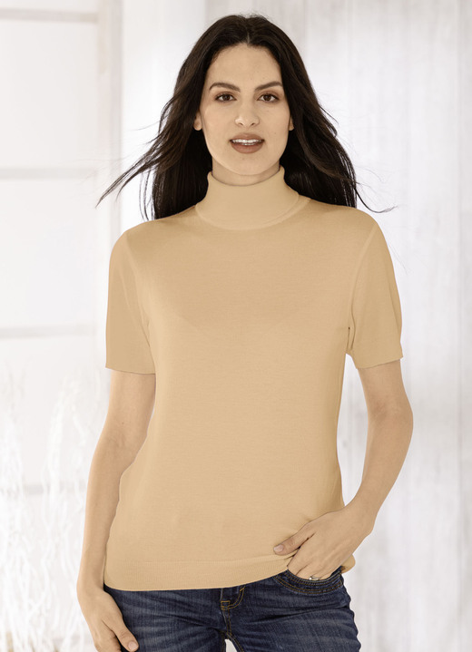 Damenmode - Pulli in edel glänzender Qualität Damenmode - Pulli in edel glänzender Qualität, in Größe 036 bis 052, in Farbe CAMEL