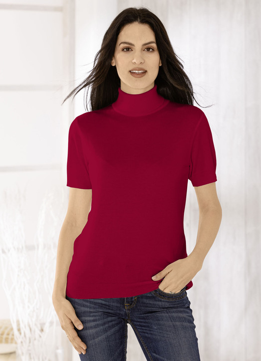 Basics - Pulli in edel glänzender Qualität Ansicht 6 Basics - Pulli in edel glänzender Qualität, in Größe 036 bis 052, in Farbe BLEU Ansicht 6