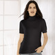 Basics - Pulli in edel glänzender Qualität – Farbe SCHWARZ Basics - Pulli in edel glänzender Qualität, in Größe 036 bis 052, in Farbe WOLLWEISS