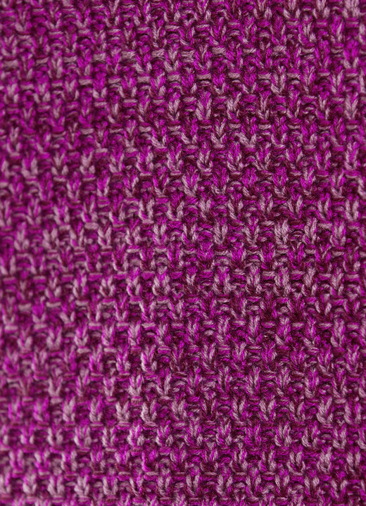 Basics - Strickjacke aus Melangegarn, in Größe 036 bis 052, in Farbe BEERE MELIERT Ansicht 2