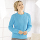 Basics - Pullover mit nachhaltig recycelter Baumwolle – Farbe TÜRKIS – Ansicht 1 Basics - Pullover mit nachhaltig recycelter Baumwolle, in Größe 036 bis 052, in Farbe TÜRKIS – Farbe TÜRKIS – Ansicht 1