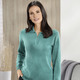 Basics - Pullover mit Strukturdessin – Farbe JADEGRÜN Basics - Pullover mit Strukturdessin, in Größe 038 bis 054, in Farbe AZURBLAU