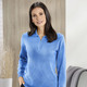 Basics - Pullover mit Strukturdessin – Farbe AZURBLAU Basics - Pullover mit Strukturdessin, in Größe 038 bis 054, in Farbe AZURBLAU