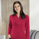 Basics - Pullover mit Strukturdessin – Farbe ROT Basics - Pullover mit Strukturdessin, in Größe 038 bis 054, in Farbe AZURBLAU