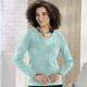 Basics - Pullover in Strukturmix – Farbe MINT – Ansicht 1 Basics - Pullover in Strukturmix, in Größe 038 bis 054, in Farbe ROYALBLAU – Farbe MINT – Ansicht 1
