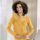 Basics - Pullover in Strukturmix – Farbe SAFRAN – Ansicht 1 Basics - Pullover in Strukturmix, in Größe 038 bis 054, in Farbe ROYALBLAU – Farbe SAFRAN – Ansicht 1