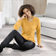 Basics - Pullover in Strukturmix – Farbe SAFRAN – Ansicht 2 Basics - Pullover in Strukturmix, in Größe 038 bis 054, in Farbe ROYALBLAU – Farbe SAFRAN – Ansicht 2