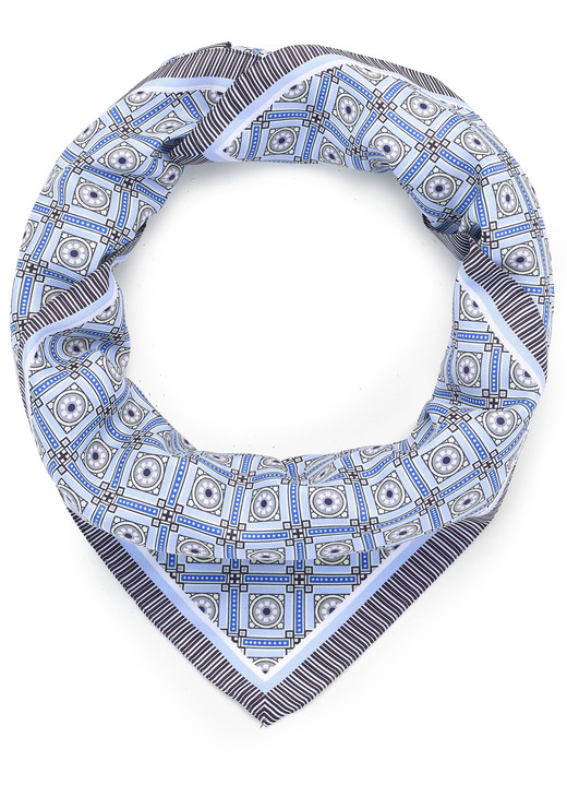 Schals - Nickituch mit Krawattendessin, in Farbe BLEU-ROYALBLAU-BUNT Ansicht 1