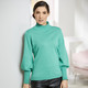 Basics - Pima-Pullover in Feinstrick, in Größe 036 bis 052, in Farbe JADEGRÜN – Farbe JADEGRÜN – Ansicht 2