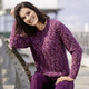 Langarm - Pullover aus hochwertigem Bouclégarn, in Größe L(44/46) bis XXL(52/54), in Farbe MAGENTA-LILA-MULTICOLOR – Farbe MAGENTA-LILA-MULTICOLOR – Ansicht 1