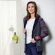 Strickjacken - Strickjacke im Mustermix – Farbe MARINE-ROT-CREME – Ansicht 2 Strickjacken - Strickjacke im Mustermix, in Größe 038 bis 054, in Farbe MARINE-ROT-CREME – Farbe MARINE-ROT-CREME – Ansicht 2