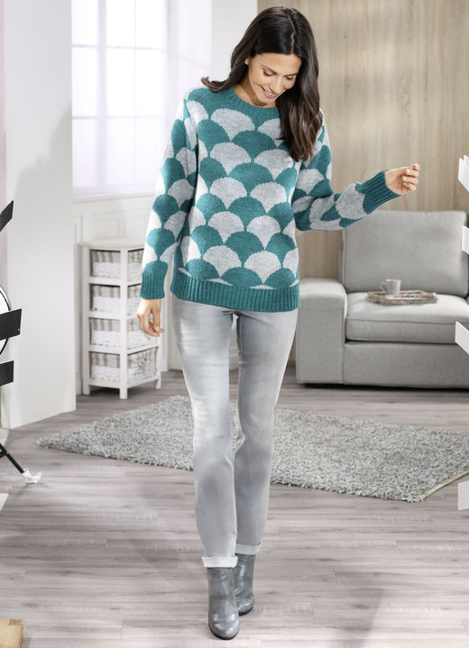 Hosen - Figurformende Jeans Ansicht 5 Hosen - Figurformende Jeans, in Größe 017 bis 052, in Farbe JEANSBLAU Ansicht 5