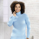 Basics - Pullover mit streckender Struktur, in Größe 036 bis 052, in Farbe HELLBLAU – Farbe HELLBLAU – Ansicht 1
