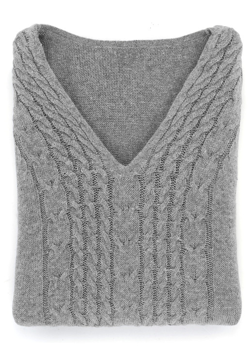 Basics - Pullover mit Kaschmir Ansicht 3 Basics - Pullover mit Kaschmir, in Größe 038 bis 054, in Farbe DUNKELGRÜN Ansicht 3
