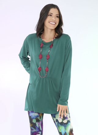 Longshirt mit Raffung in 3 Farben