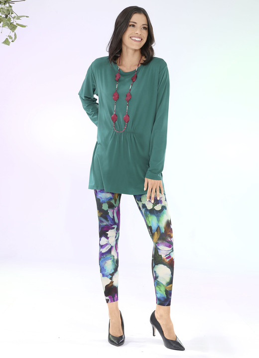 Shirts - Longshirt mit Raffung in 3 Farben Ansicht 4 Shirts - Longshirt mit Raffung in 3 Farben, in Größe 034 bis 052, in Farbe FUCHSIA Ansicht 4