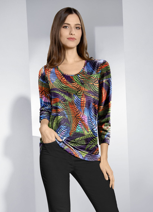 - Faszinierendes Shirt mit 3/4-langen Ärmeln, in Größe 038 bis 040, in Farbe MULTICOLOR