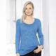 Shirts - Bezauberndes Shirt mit Plättchenzier in 2 Farben – Farbe HIMMELBLAU – Ansicht 2 Shirts - Bezauberndes Shirt mit Plättchenzier in 2 Farben, in Größe 038 bis 052, in Farbe HIMMELBLAU – Farbe HIMMELBLAU – Ansicht 2