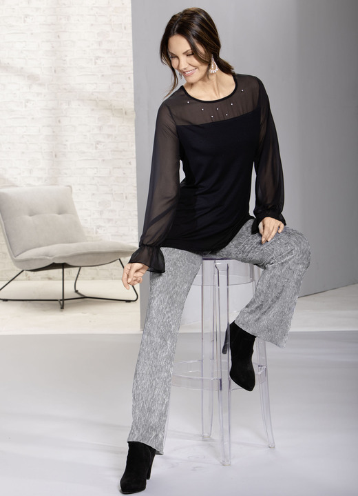 Hosen in Schlupfform - Edel schimmernde Hose Ansicht 7 Hosen in Schlupfform - Edel schimmernde Hose, in Größe 018 bis 056, in Farbe SCHWARZ Ansicht 7