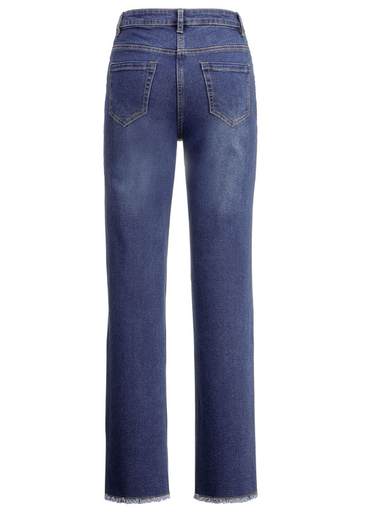 Hosen - Jeans mit angesagtem Fransensaum, in Größe 017 bis 050, in Farbe JEANSBLAU Ansicht 7