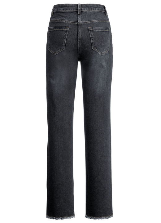 Hosen - Jeans mit angesagtem Fransensaum, in Größe 017 bis 050, in Farbe DUNKELBLAU Ansicht 8