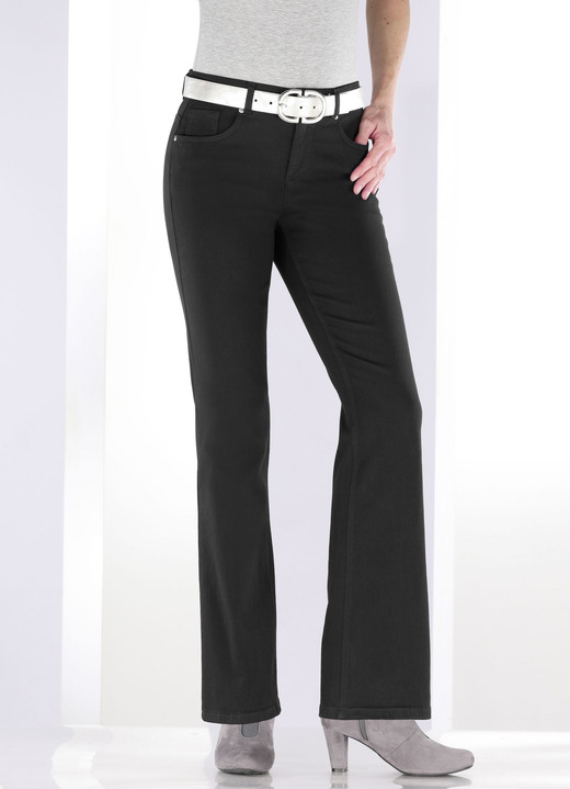 Ascari - Magic-Jeans mit modisch weiterem Beinverlauf, in Größe 017 bis 088, in Farbe SCHWARZ Ansicht 3