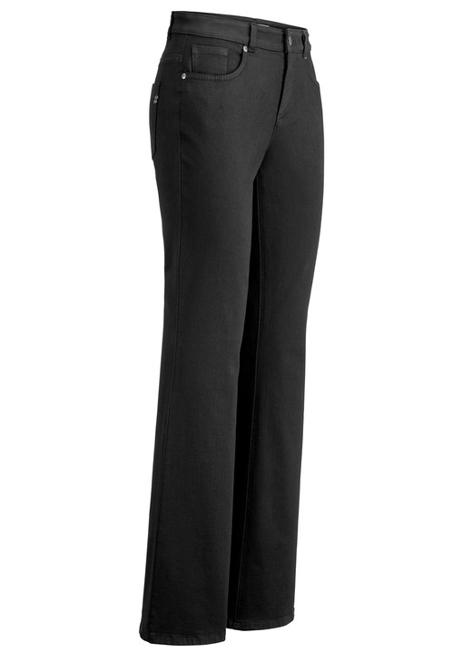 Ascari - Magic-Jeans mit modisch weiterem Beinverlauf Ascari - Magic-Jeans mit modisch weiterem Beinverlauf, in Größe 017 bis 088, in Farbe SCHWARZ