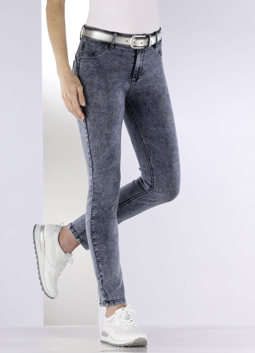 Jeans - Knöchellange, figurformende Jeans Ansicht 3 Jeans - Knöchellange, figurformende Jeans, in Größe 017 bis 050, in Farbe JEANSBLAU Ansicht 3