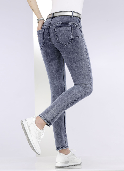 Jeans - Knöchellange, figurformende Jeans Ansicht 4 Jeans - Knöchellange, figurformende Jeans, in Größe 017 bis 050, in Farbe JEANSBLAU Ansicht 4