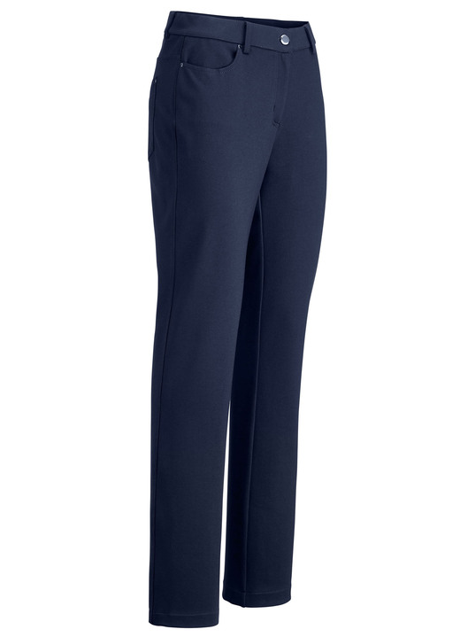 Hosen mit Knopf- und Reißverschluss - Hose mit sportivem Chic Hosen mit Knopf- und Reißverschluss - Hose mit sportivem Chic, in Größe 017 bis 092, in Farbe MARINE