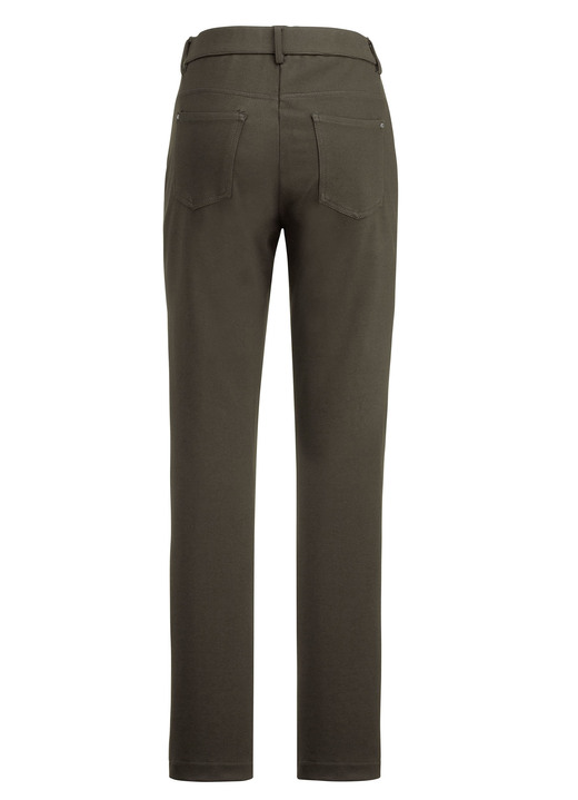 Hosen mit Knopf- und Reißverschluss - Hose mit sportivem Chic, in Größe 017 bis 092, in Farbe OLIV Ansicht 2