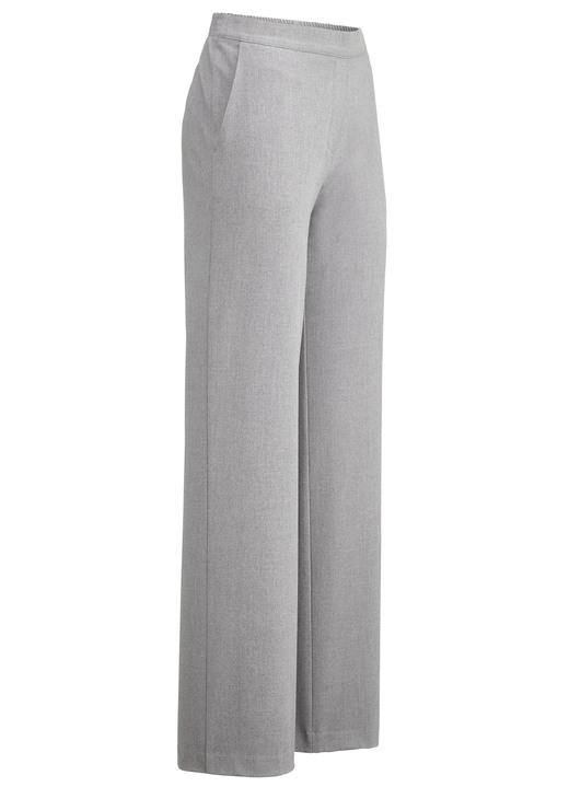 Hosen - Hose in modischer Weite, in Größe 018 bis 092, in Farbe HELLGRAU MEL. Ansicht 1