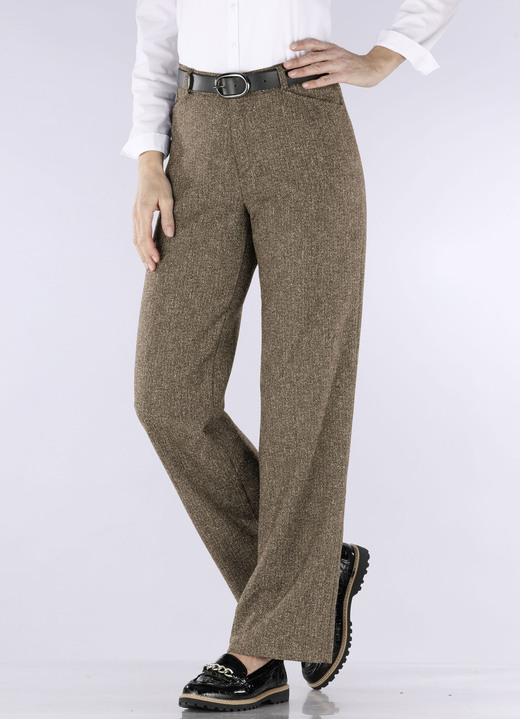 Hosen - Hose in modischer Weite, in Größe 018 bis 052, in Farbe BROMBEER MEL. Ansicht 9