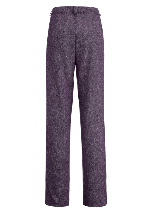 Hosen - Hose in modischer Weite, in Größe 018 bis 052, in Farbe BROMBEER MEL. Ansicht 2