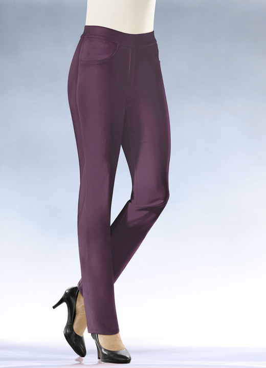 Damenmode - Soft-Stretch-Hose in komfortabler Schlupfform, in Größe 017 bis 052, in Farbe MARINE Ansicht 2