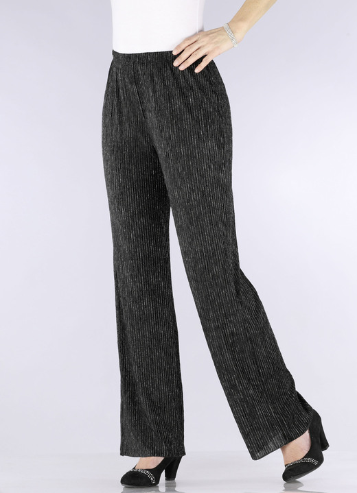 Hosen in Schlupfform - Edel schimmernde Hose Ansicht 3 Hosen in Schlupfform - Edel schimmernde Hose, in Größe 018 bis 056, in Farbe SCHWARZ Ansicht 3