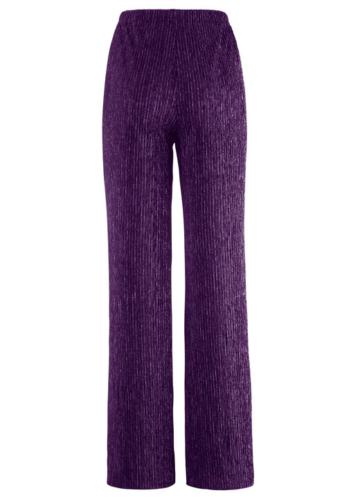 Hosen in Schlupfform - Edel schimmernde Hose, in Größe 018 bis 056, in Farbe BEERE Ansicht 2