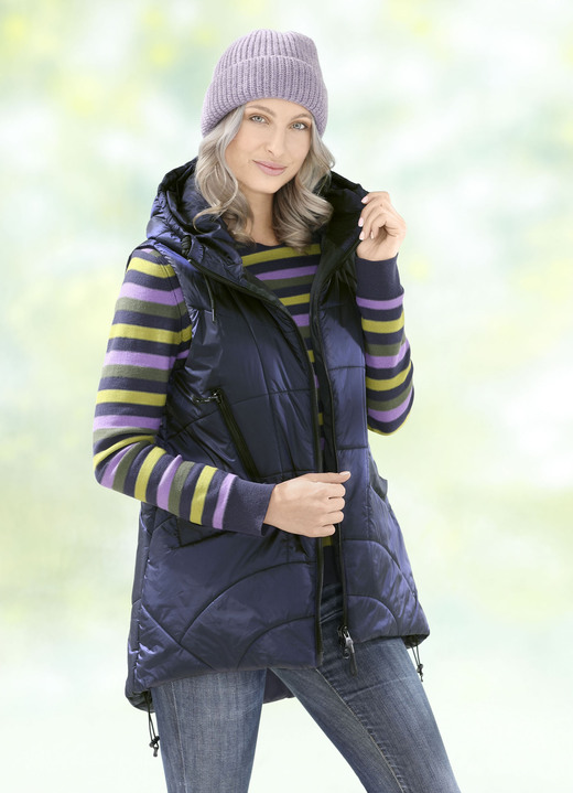 - Weste mit Zier-Reißverschlüssen, in Größe 036 bis 052, in Farbe AMETHYST Ansicht 3