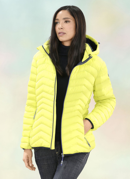 Kurz - Funktionsjacke in 2 Farben, in Größe 034 bis 050, in Farbe NEONGELB Ansicht 2