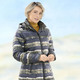 Winterjacken - Longjacke mit Fantasiedessin – Farbe GRAU-KHAKI-MESSING-NATURWEISS – Ansicht 2 Winterjacken - Longjacke mit Fantasiedessin, in Größe 036 bis 054, in Farbe GRAU-KHAKI-MESSING-NATURWEISS – Farbe GRAU-KHAKI-MESSING-NATURWEISS – Ansicht 2